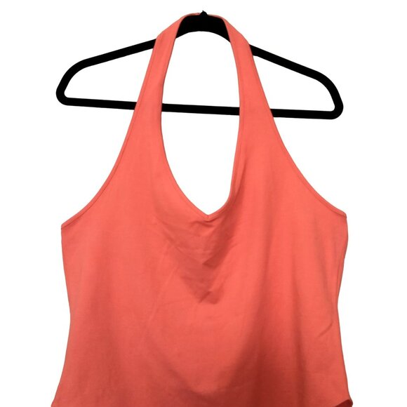 Forever 21+ Halter Neck Coral Bodysuit With Snap Button Closure Size 2X - Picture 4 of 12